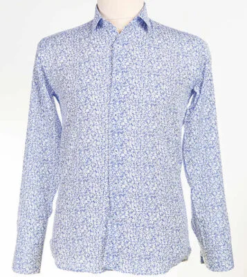 toptan beyaz çiçek desenli slim fit erkek gömleği