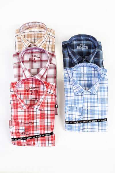 Toptan Karışık Renkli Kareli Gömlek